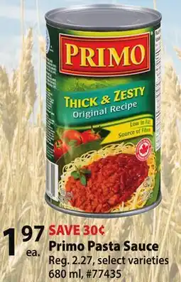Giant Tiger Primo Pasta Sauce offer