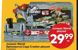 Giant Tiger Jurassic World Spinosaurus Cage Crasher playset offer