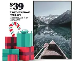 Giant Tiger Framed canvas wall art offer