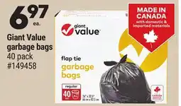Giant Tiger Giant Value garbage bags offer