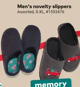 Giant Tiger Men's novelty slippers offer