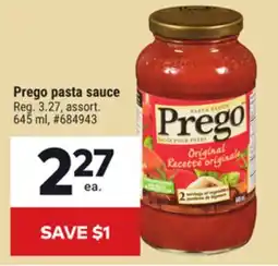 Giant Tiger Prego pasta sauce offer