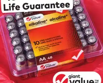 Giant Tiger Alkaline AA or AAA batteries offer