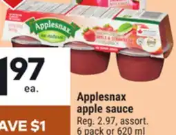 Giant Tiger Applesnax apple sauce offer