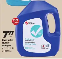 Giant Tiger Giant Value laundry detergent offer