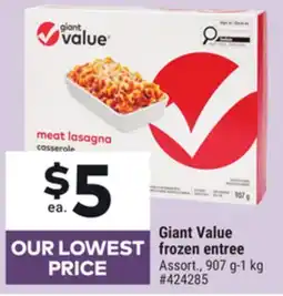 Giant Tiger Giant Value frozen entree offer