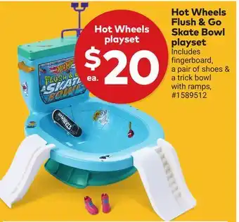 Giant Tiger Hot Wheels Flush & Go Skate Bowl playset offer