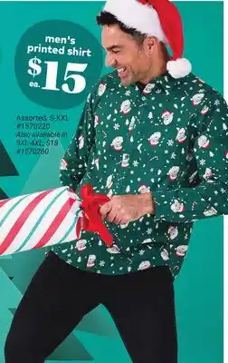 Giant Tiger men's printed shirt offer