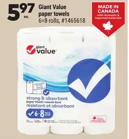 Giant Tiger Giant Value Paper Towels offer