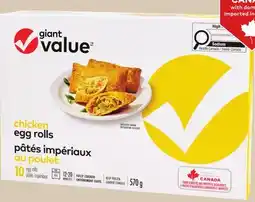 Giant Tiger Giant Value egg rolls offer