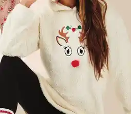 Giant Tiger Women's reindeer hooded blanket offer