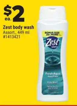 Giant Tiger Zest body wash offer