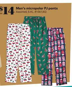 Giant Tiger Men's micropolar PJ pants offer