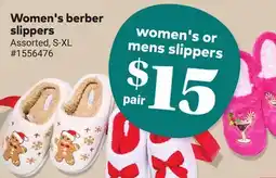 Giant Tiger Women's berber slippers offer