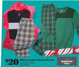 Giant Tiger Men's 2 piece flannel PJ set offer