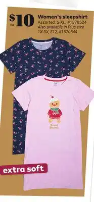 Giant Tiger Women's sleepshirt offer