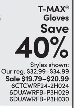 Mark's T-MAX Gloves offer