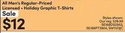 Mark's All Men's Regular-Priced Licensed + Holiday Graphic T-Shirts offer
