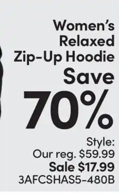 Mark's Women's Relaxed Zip-Up Hoodie offer