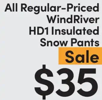 Mark's All Regular-Priced WindRiver HD1 Insulated Snow Pants offer