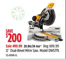 Canadian Tire 12˝ Dual-Bevel Mitre Saw offer