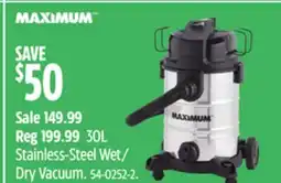 Canadian Tire Stainless-Steel Wet/ Dry Vacuum offer