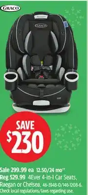 Canadian Tire GRACO 4Ever 4-in-1 Car Seats, Raegan or Chelsea offer