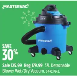 Canadian Tire Mastervac 37L Detachable Blower Wet/Dry Vacuum offer