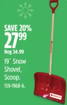 Canadian Tire 19˝ Snow Shovel, Scoop offer