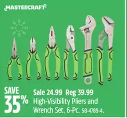 Canadian Tire Mastercraft High-Visibility Pliers and Wrench Set, 6-Pc offer