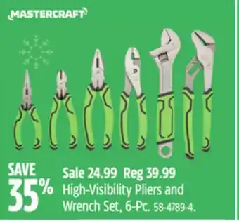 Canadian Tire Mastercraft High-Visibility Pliers and Wrench Set, 6-Pc offer