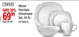 Canadian Tire CANVAS Porcelain Dinnerware Set, 34-Pc offer