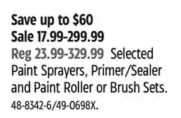 Canadian Tire Selected Paint Sprayers, Primer/Sealer and Paint Roller or Brush Sets offer