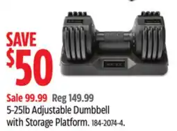 Canadian Tire WA:KE 5-25lb Adjustable Dumbbell with Storage Platform offer