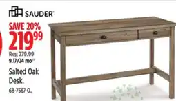 Canadian Tire Sauder Salted Oak Desk offer