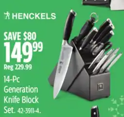 Canadian Tire 14-Pc Generation Knife Block Set offer