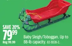 Canadian Tire Baby Sleigh/Toboggan offer