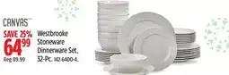 Canadian Tire Canvas Westbrooke Stoneware Dinnerware Set, 32-Pc offer
