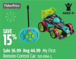 Canadian Tire Fisher Price My First Remote-Control Car offer