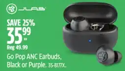 Canadian Tire Go Pop ANC Earbuds, Black or Purple offer