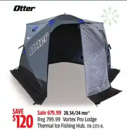 Canadian Tire Vortex Pro Lodge Thermal Ice Fishing Hub offer