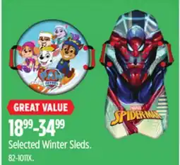 Canadian Tire Selected Winter Sleds offer