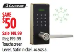 Canadian Tire Touchscreen Lever offer