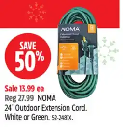 Canadian Tire NOMA 24´ Outdoor Extension Cord offer