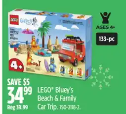 Canadian Tire LEGO* Bluey's Beach & Family Car Trip offer