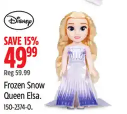Canadian Tire Disney Frozen Snow Queen Elsa offer