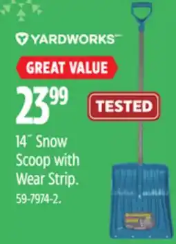 Canadian Tire 14˝ Snow Scoop with Wear Strip offer