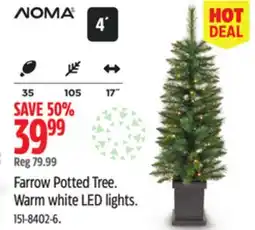 Canadian Tire NOMA Farrow Potted Tree. Warm white LED lights offer