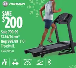 Canadian Tire Horizon Fitness T101 Treadmill offer