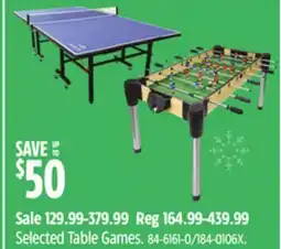 Canadian Tire Eastpoint Selected Table Games offer